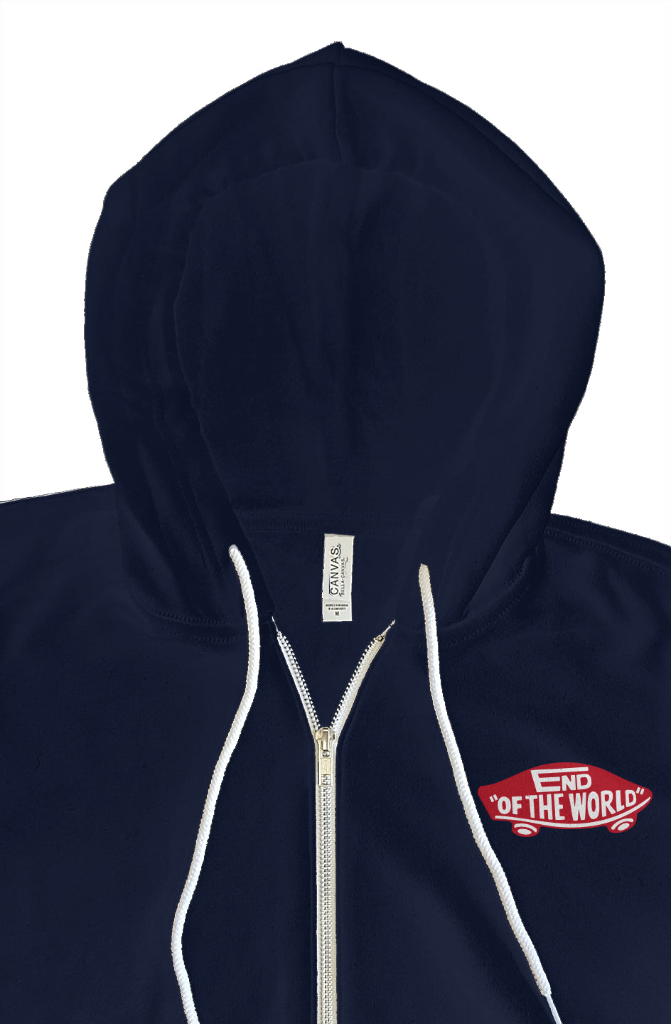 End of the World Navy bella canvas zip hoody