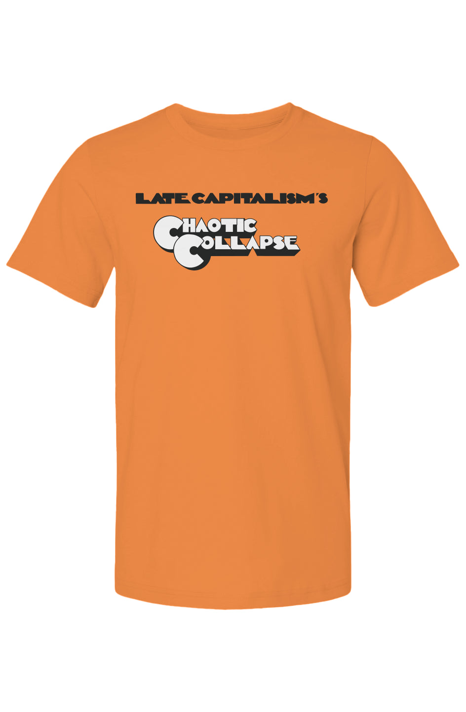 Chaotic Collapse Orange Bella Canvas T Shirt